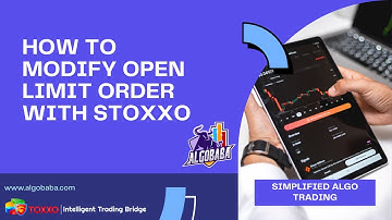 How To Modify Convert and Exit Open Limit Orders with Algobaba Stoxxo English