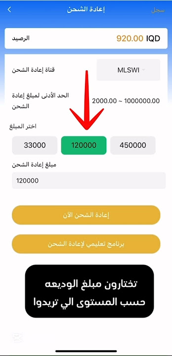الشحن عن طريق ماستر الرافدين عبر ML