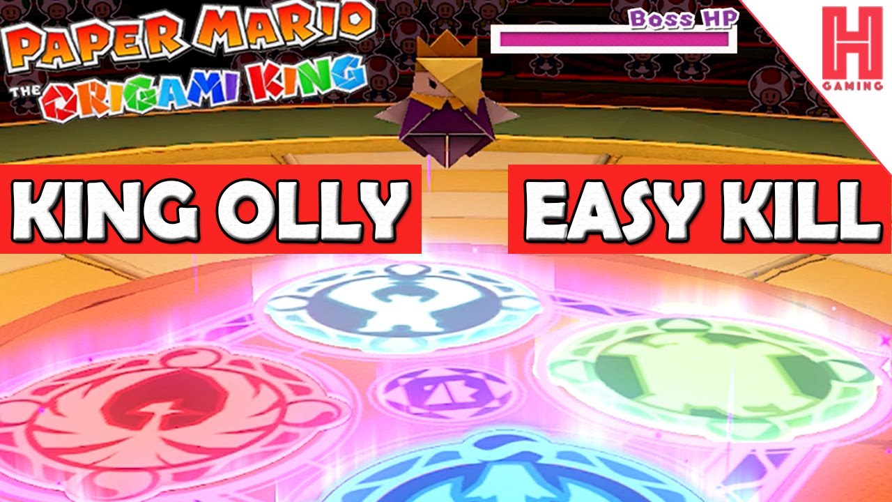 How To Beat King Olly Boss Fight 1 EASY KILL Paper Mario The
