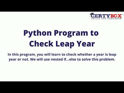 Python program to check leap year!!!
