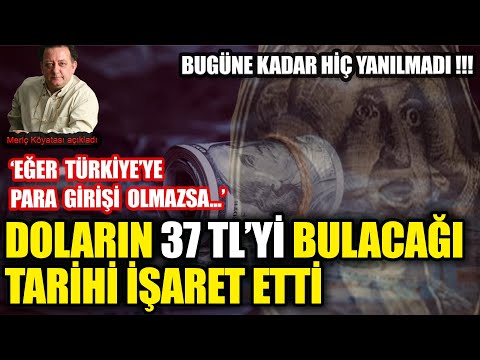 Doların 37 TL'yi Bulacağı Tarihi İşaret Etti | "Eğer Türkiye'ye Para Girişi Olmazsa..." #dolar