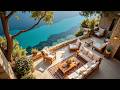 Cliffside Ocean Jazz Turquoise Water View Relaxing Mediterranean Terrace Ambience 