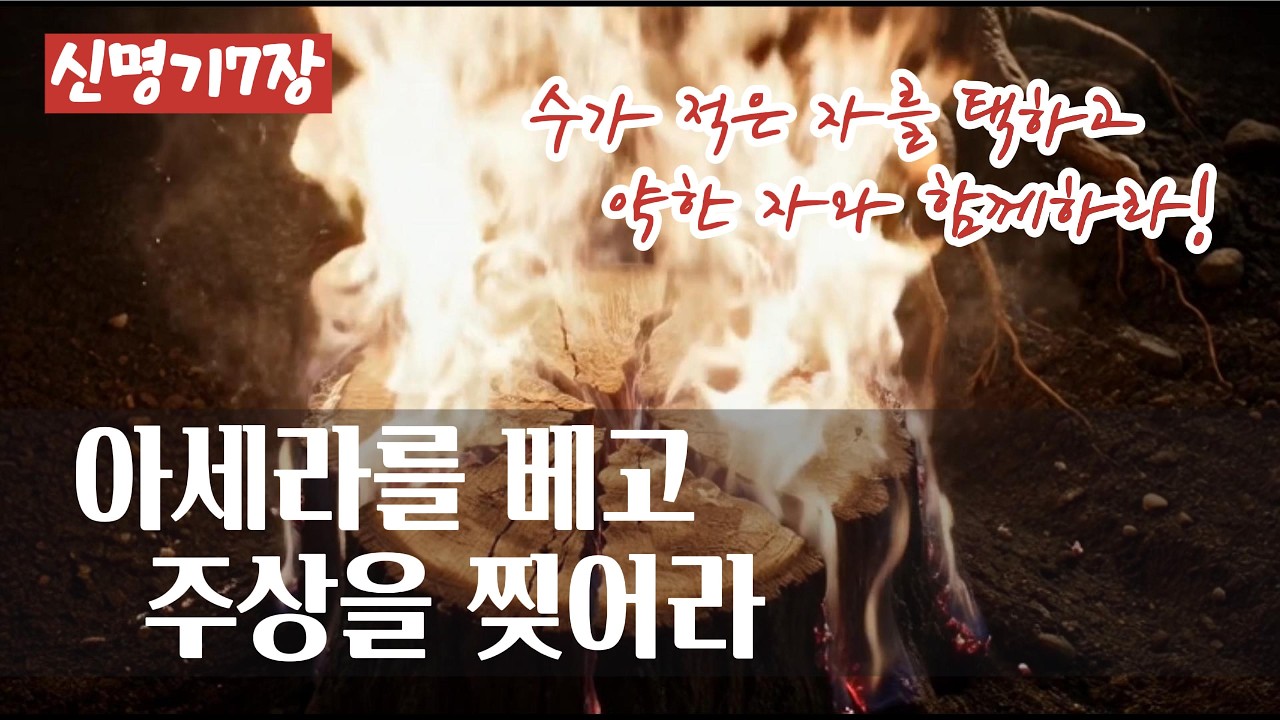아세라를 베고 주상을 찢어라(신명기7장)