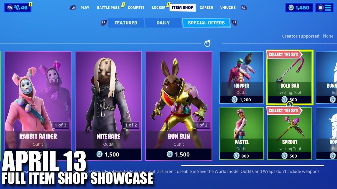 Fortnite Item Shop Easter Shop Is Still Here April 13 2020 Fortnite Battle Royale Youtube - item shop for roblox on easter