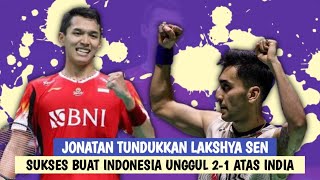 Jonatan Kelas! Kalahkan Lakshya Sen dan Buat Indonesia Unggul 2-1 dari India Thomas Cup 2024