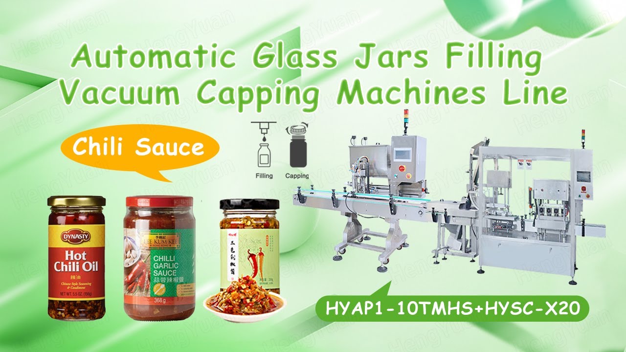 Smart Automatic Chili Sauce Glass Jar Filling Capping Line HYAP1-10TMHS ...