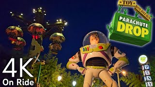 Toy Soldiers Parachute Drop - ON RIDE by Night - Disneyland Paris
