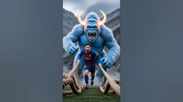 Messi, Neymar & Mbappé’s GIANT Gorilla Challenge vs. Ronaldo’s Final Boss! 👑 (AI Short) #messi
