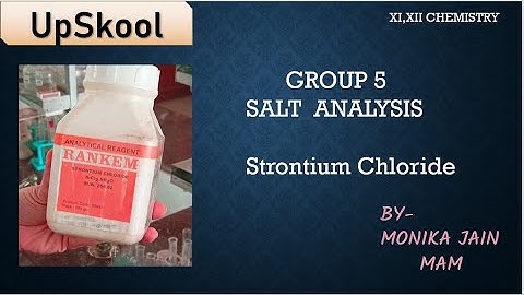 Salt Analysis |Group 5 | Strontium Chloride |Chemistry |Chemistry classes by Monika Jain Mam