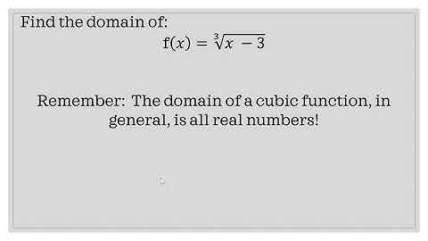 Domain & Range of Cube Root Functions