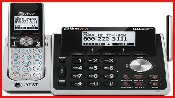 AT&T TL88102 DECT 6.0 2-Line Expandable Cordless Phone with Answering System and Dual Caller ID/Call
