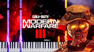 CoD Modern Warfare III Zombies Theme (Damned 6) - Piano Synthesia Tutorial