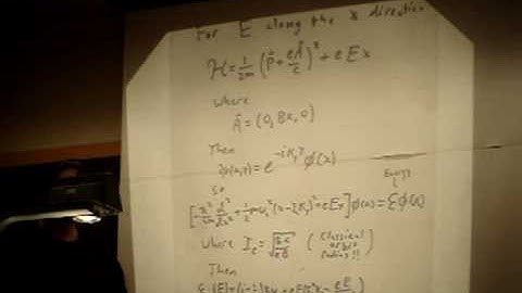 The Quantum Mechanics of Charged Particles in Electromagnetic Fields Part 4