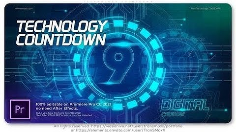 Premiere Pro Template | Technology Countdown