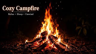 Cozy Campfire Sleep Sounds 🔥 Relaxing Night Ambience