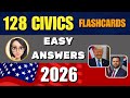 FULL 128 CIVICS QUESTIONS &amp; ANSWERS 2026 (1-128)🛑New Citizenship Test 2026🛑 English Version