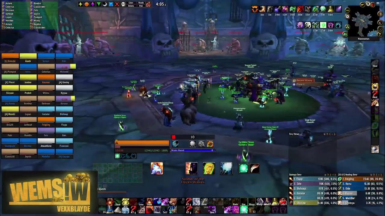 Feral Druid Tank Naxxramas DMF WoW Classic 06052021 Patchwerk (Horde) YouTube