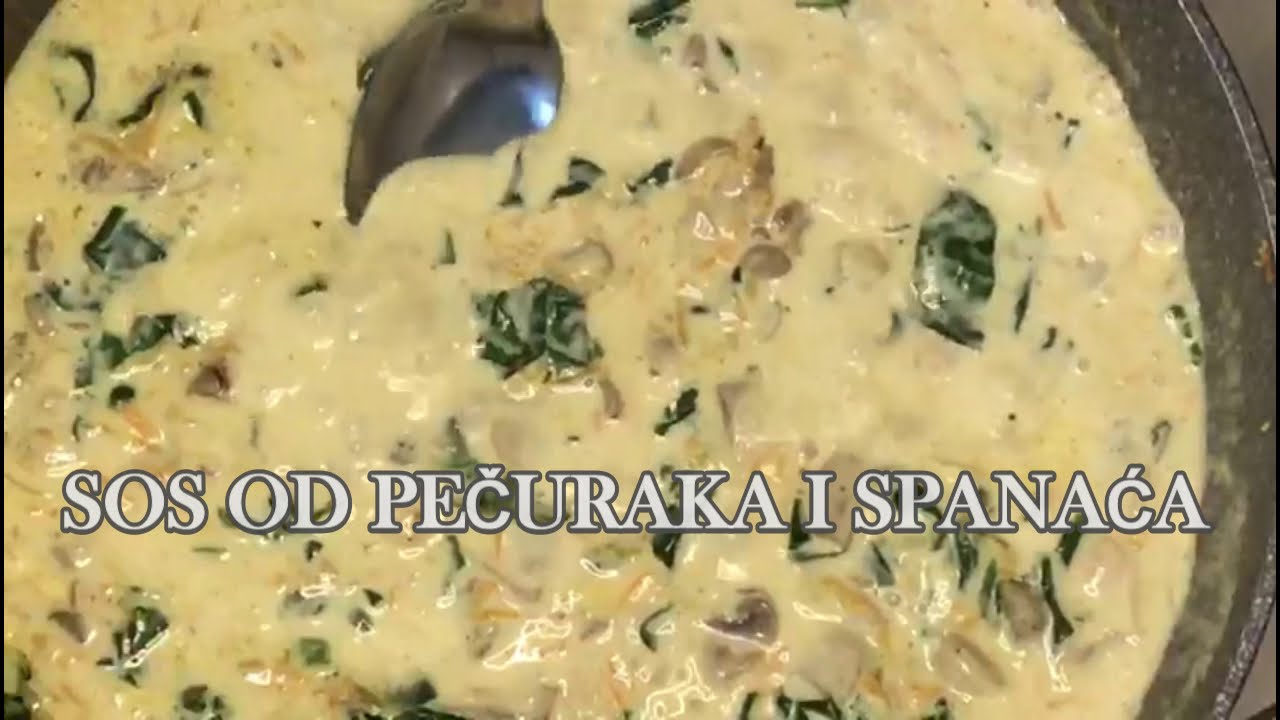 Sos od pečuraka i spanaća