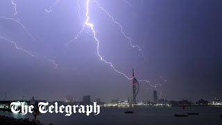 Lightning storms batter south England and Wales