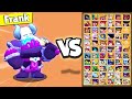 Spirit knight frank vs every brawler  frank 1v1 brawl stars mystery at the hub