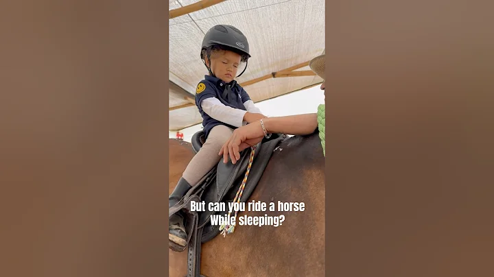 Could you ride a horse while sleeping? #funnyreelsshorts #kidssleep