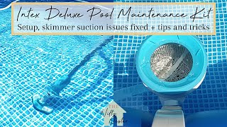 Intex Deluxe Pool Maintenance Kit | Above Ground Pool Skimmer & Vacuum