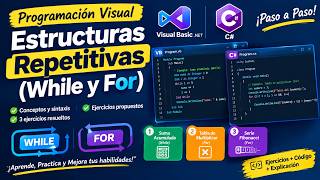 Repetitive Structures in Visual Basic .NET and C# | While and For + Exercises