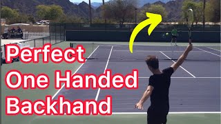 Hit A Perfect One Handed Topspin Backhand (5 Easy Steps - Tennis Technique)