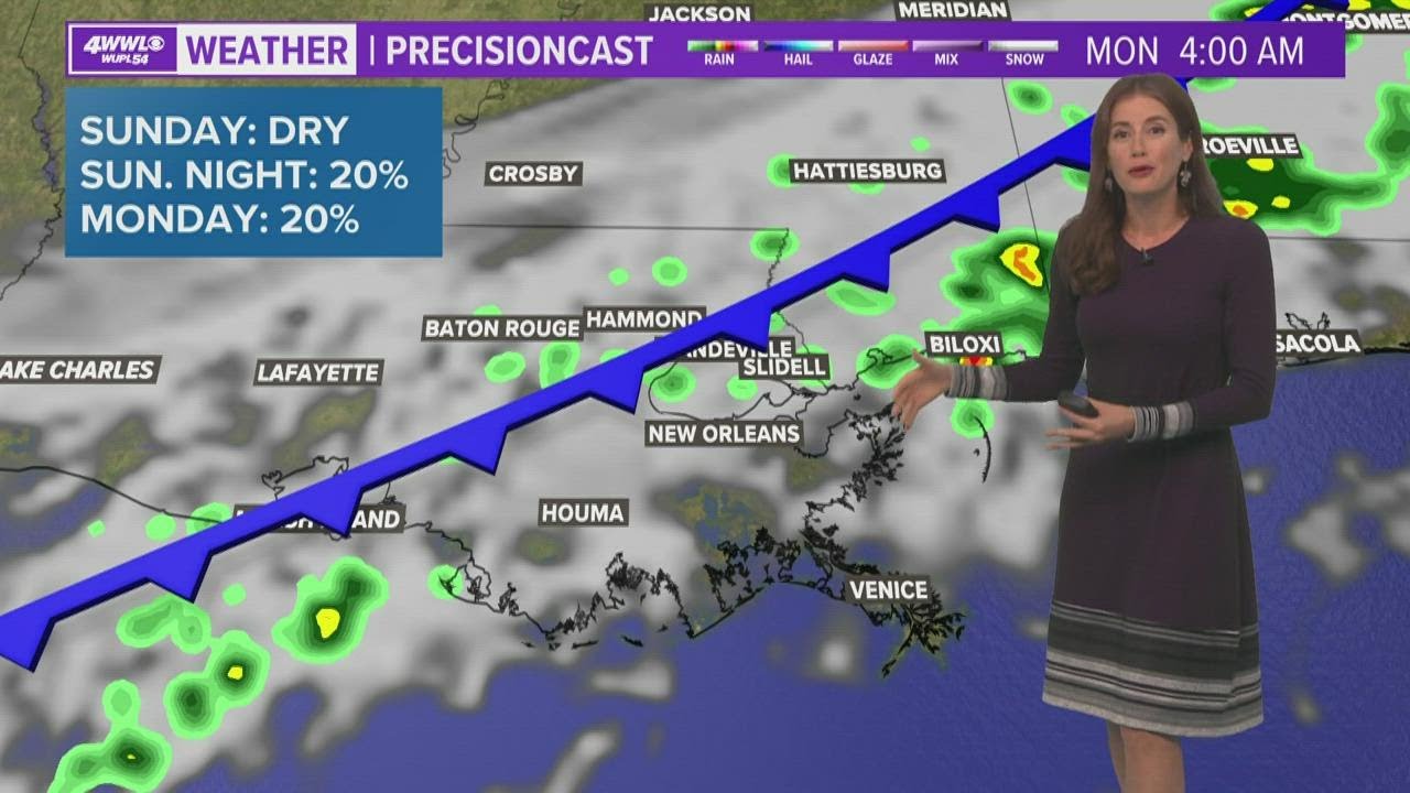 New Orleans Weather: Warmer weekend, cold front arrives Monday - YouTube