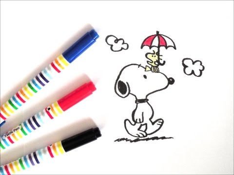 ウッドストックとスヌーピーの描き方 人気キャラクター How To Draw Snoopy 그림 Youtube
