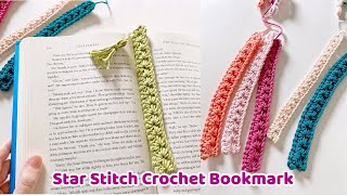 Quick Star Stitch Crochet Bookmark  Beginner Friendly Tutorial