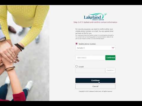 Signing into Lakeland Credit Union's new online banking.