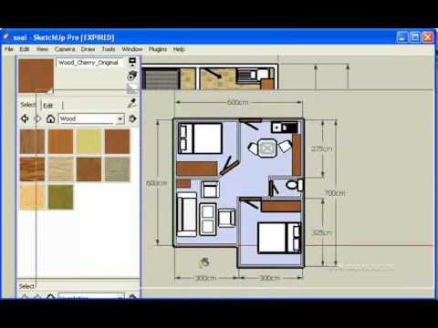 Tutorial Sketchup  Memasukan Material Pada Denah  Cantik by 