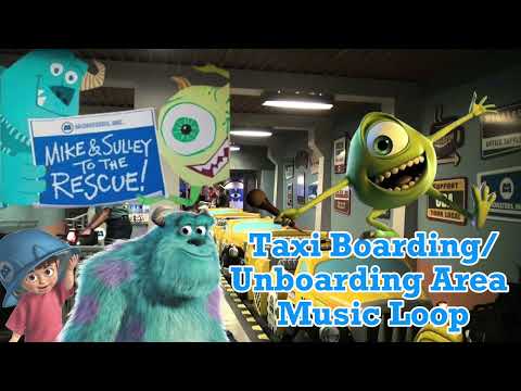 Monsters Inc Mike Sulley To The Rescue Taxi Boarding Unboarding Area Music Loop
