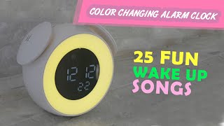 Modern Color Changing Alarm Clock. Plays Music and Charges Your Phone. - BEST GADGET EVER!