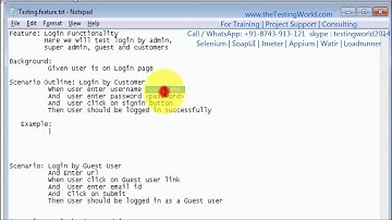 BDD with Cucumber : Scenario Outline ( Data Driven Testing)