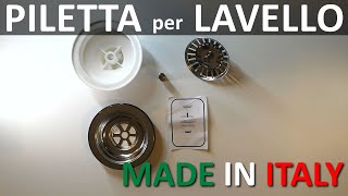 Piletta per lavello da cucina completa di griglia inox