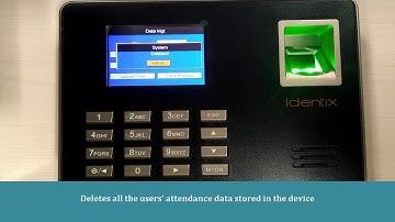 eSSL LX16 How to Delete attlog