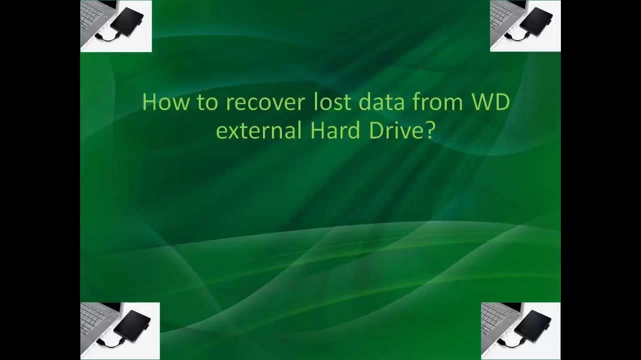Recover lost files from WD external hard drive YouTube