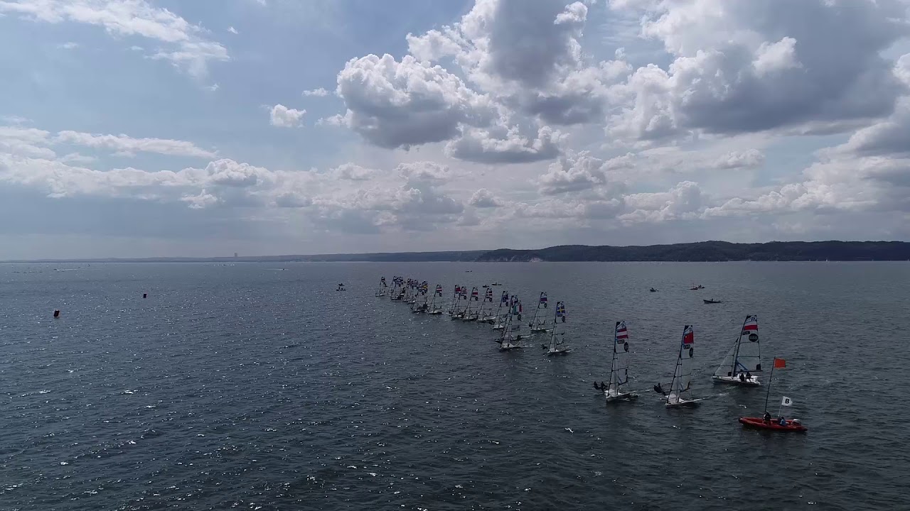49erFX Sailing Race 7 - Start - Yellow fleet - 2018 European Championship - Day 2