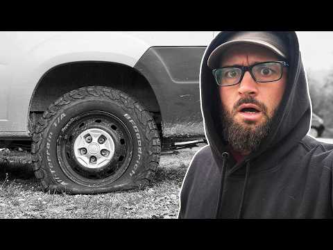 😱 VANDALS slashed two TIRES while I slept in my TENT! 😡