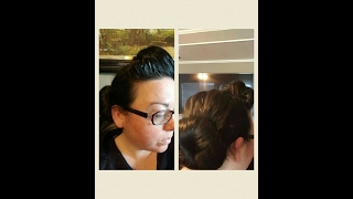Quick  Long Hair Updo Sockbun and Poof 10 Minute