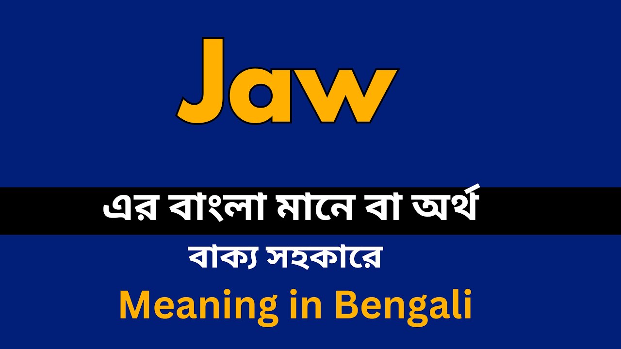 English to Bangla Meaning of jaw - চোয়াল