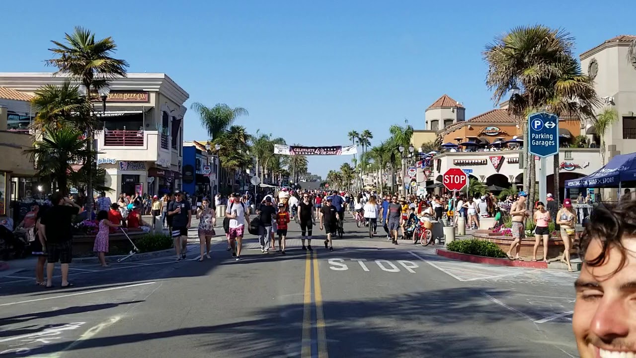 Huntington Beach Main Street July 4 2019 - YouTube