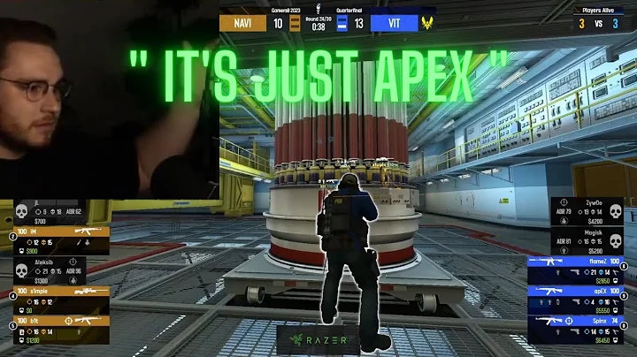 Ohnepixel reacts to apEX quick two kills against NaVi at Gamers8