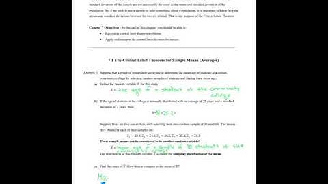 7.1 OpenStax Statistics video #1