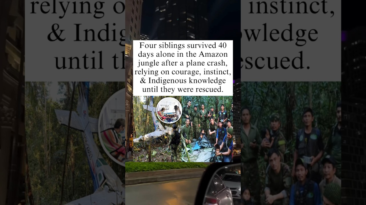 🤯😱Four siblings survived 40 days alone in the Amazon jungle after a plane crash, relying,❤️🥹