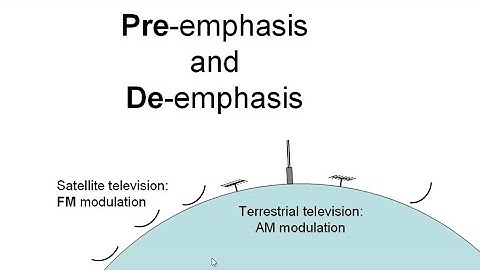 Pre-emphasis and de-emphasis in FM television, what is it? Explained in a simple way.