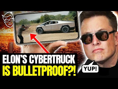 Elon Celebrates DESTROYING DISNEY By Shooting Cybertruck With Tommy Gun at EPIC Launch | BULLETPROOF