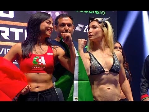 Dulce García vs. Anali Lopez - Weigh-in Face-Off - (Combate Americas 51: Ti...